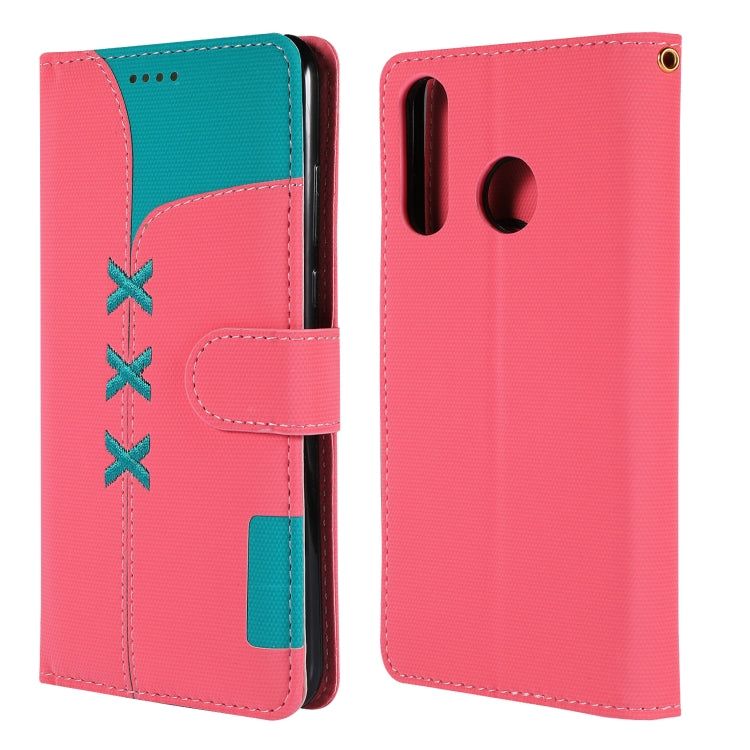 Fabric Stitching Embroidery Horizontal Flip Leather Case With Holder & Card Slots & Wallet for Huawei P30 Lite