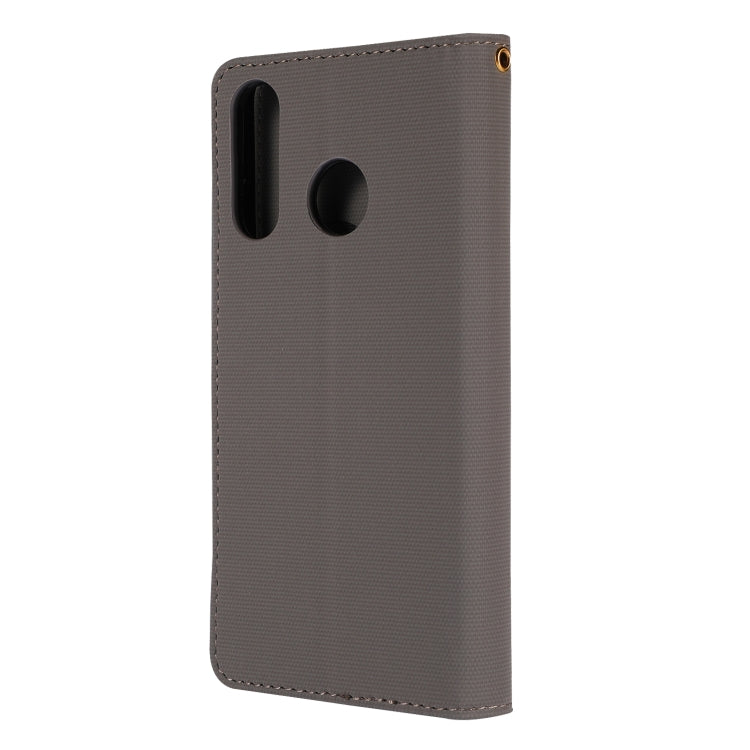 Fabric Stitching Embroidery Horizontal Flip Leather Case With Holder & Card Slots & Wallet for Huawei P30 Lite