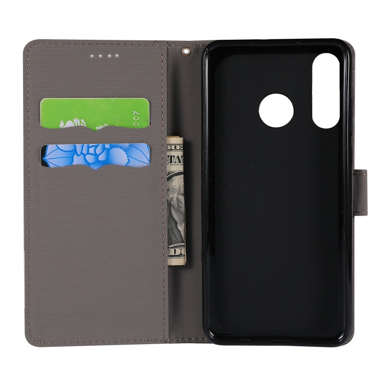 Fabric Stitching Embroidery Horizontal Flip Leather Case With Holder & Card Slots & Wallet for Huawei P30 Lite