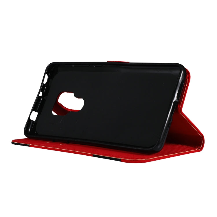 Fabric Stitching Embroidery Horizontal Flip Leather Case With Holder & Card Slots & Wallet for Huawei Mate 20