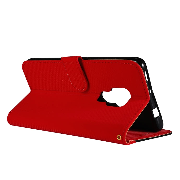 Fabric Stitching Embroidery Horizontal Flip Leather Case With Holder & Card Slots & Wallet for Huawei Mate 20