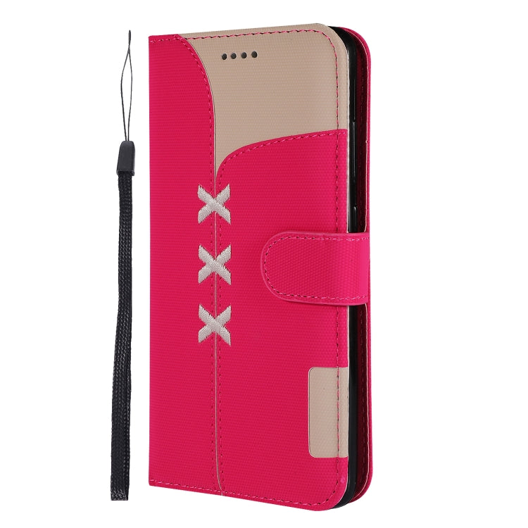 Fabric Stitching Embroidery Horizontal Flip Leather Case With Holder & Card Slots & Wallet for Huawei Mate 20