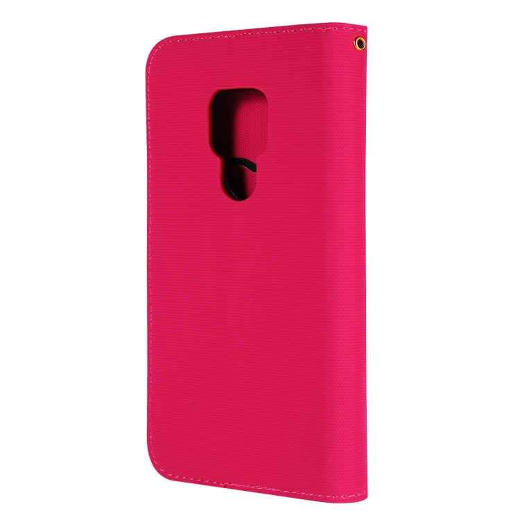 Fabric Stitching Embroidery Horizontal Flip Leather Case With Holder & Card Slots & Wallet for Huawei Mate 20