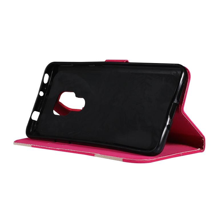Fabric Stitching Embroidery Horizontal Flip Leather Case With Holder & Card Slots & Wallet for Huawei Mate 20