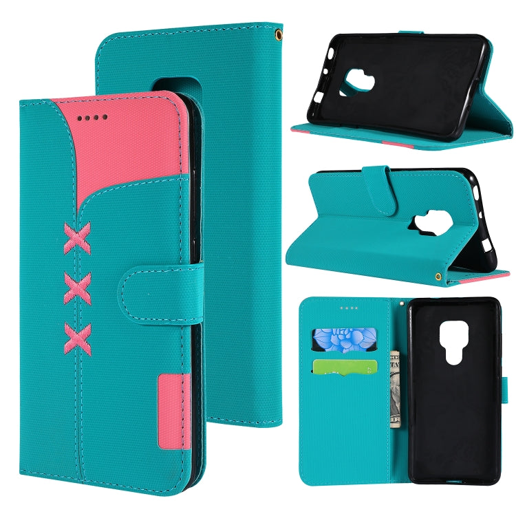 Fabric Stitching Embroidery Horizontal Flip Leather Case With Holder & Card Slots & Wallet for Huawei Mate 20
