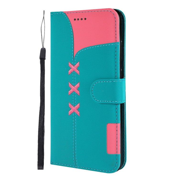 Fabric Stitching Embroidery Horizontal Flip Leather Case With Holder & Card Slots & Wallet for Huawei Mate 20