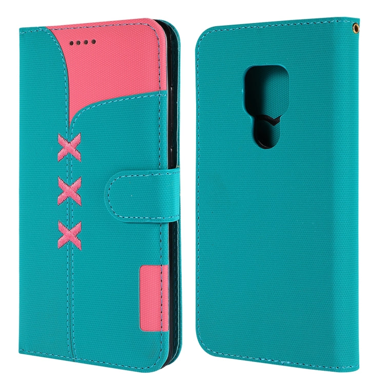 Fabric Stitching Embroidery Horizontal Flip Leather Case With Holder & Card Slots & Wallet for Huawei Mate 20