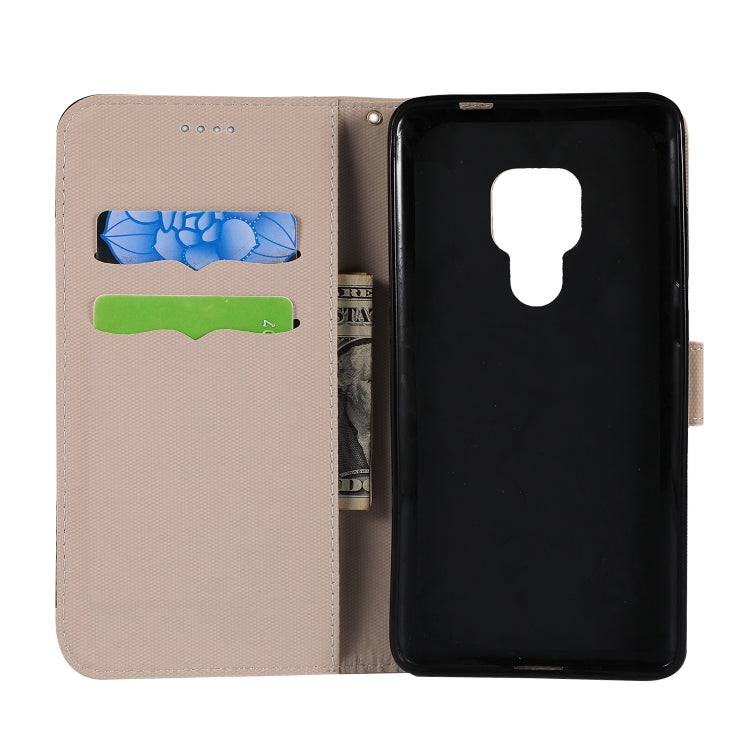 Fabric Stitching Embroidery Horizontal Flip Leather Case With Holder & Card Slots & Wallet for Huawei Mate 20