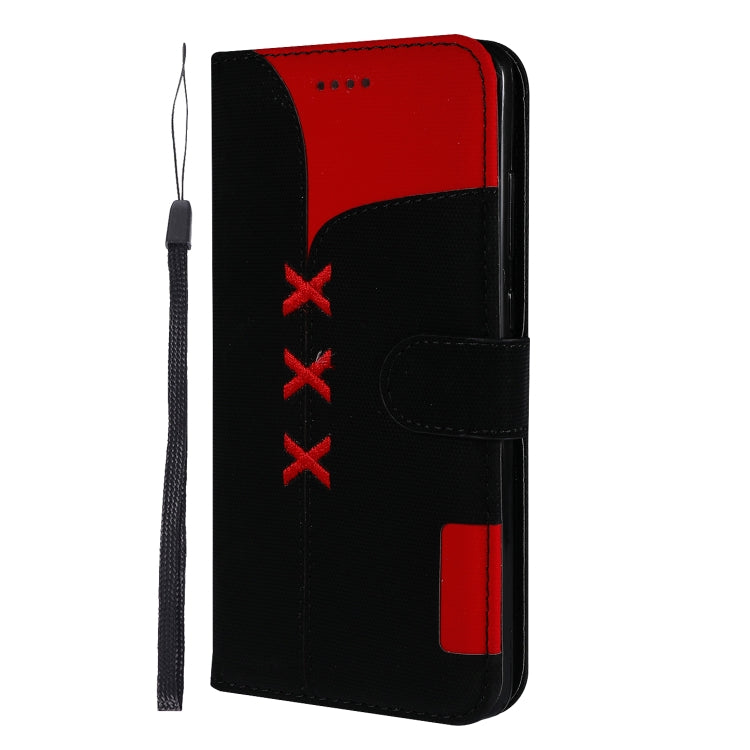 Fabric Stitching Embroidery Horizontal Flip Leather Case With Holder & Card Slots & Wallet for Huawei Mate 20