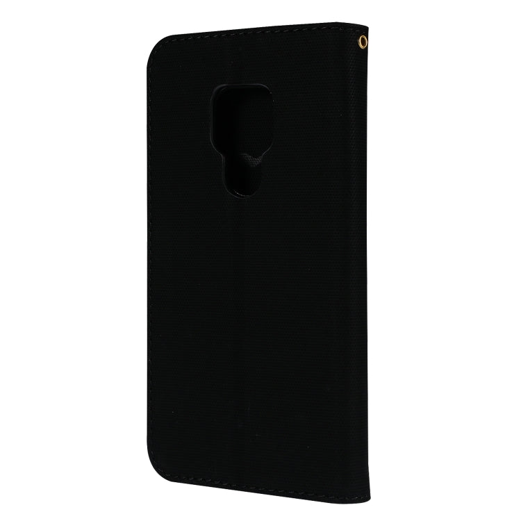 Fabric Stitching Embroidery Horizontal Flip Leather Case With Holder & Card Slots & Wallet for Huawei Mate 20