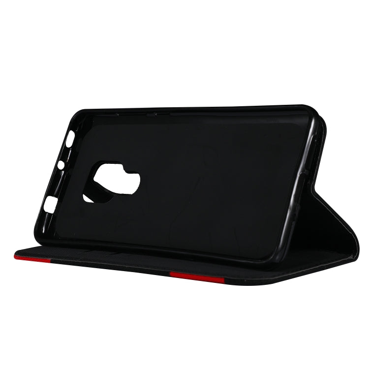Fabric Stitching Embroidery Horizontal Flip Leather Case With Holder & Card Slots & Wallet for Huawei Mate 20