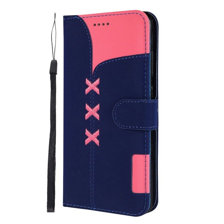 Fabric Stitching Embroidery Horizontal Flip Leather Case With Holder & Card Slots & Wallet for Huawei Mate 20