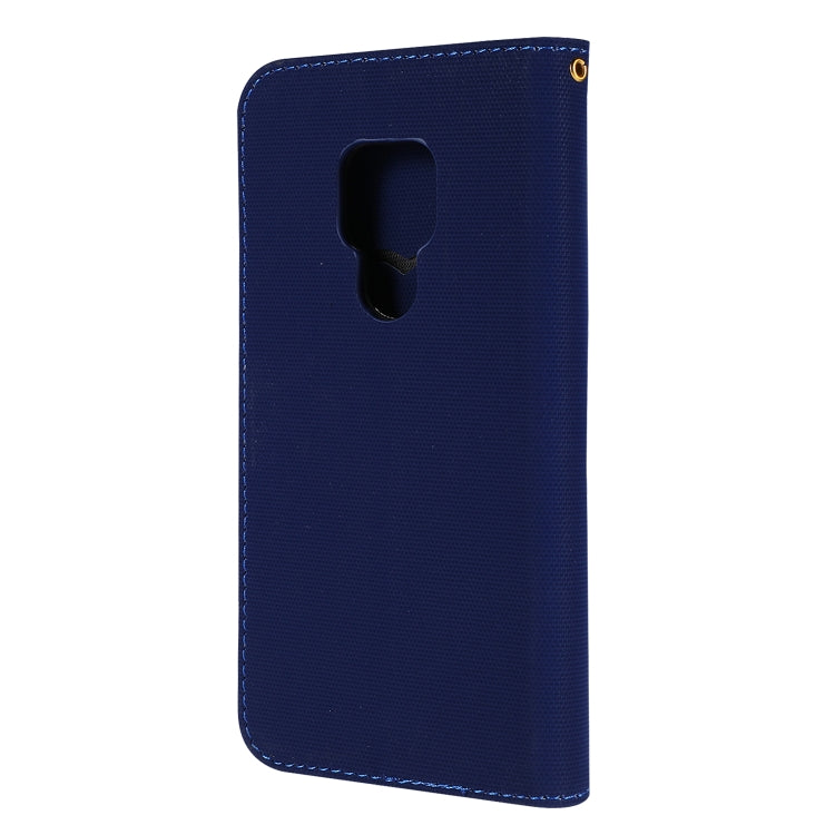 Fabric Stitching Embroidery Horizontal Flip Leather Case With Holder & Card Slots & Wallet for Huawei Mate 20