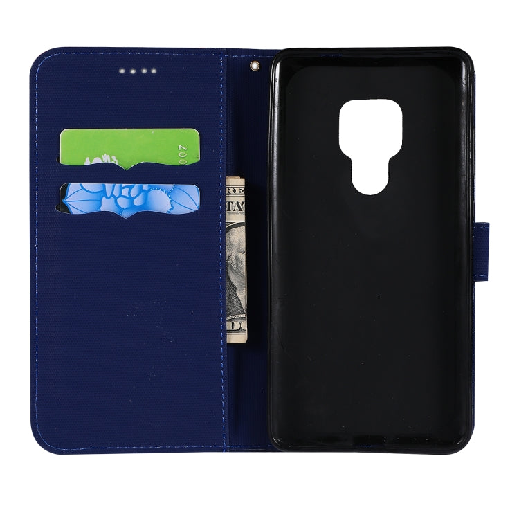 Fabric Stitching Embroidery Horizontal Flip Leather Case With Holder & Card Slots & Wallet for Huawei Mate 20