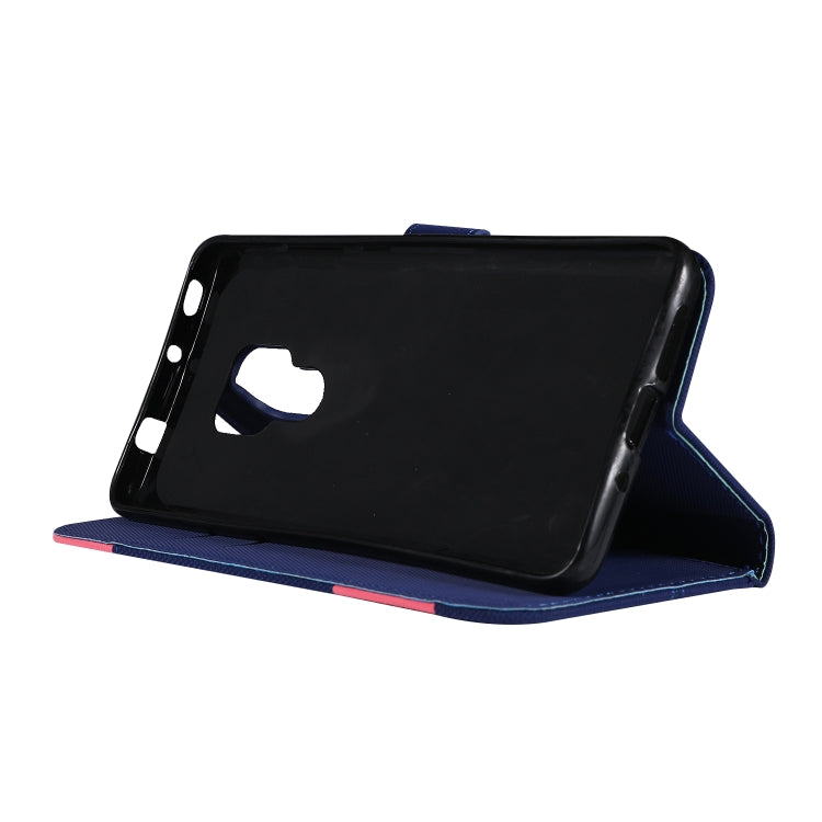 Fabric Stitching Embroidery Horizontal Flip Leather Case With Holder & Card Slots & Wallet for Huawei Mate 20