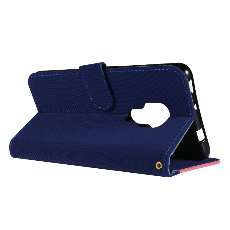 Fabric Stitching Embroidery Horizontal Flip Leather Case With Holder & Card Slots & Wallet for Huawei Mate 20