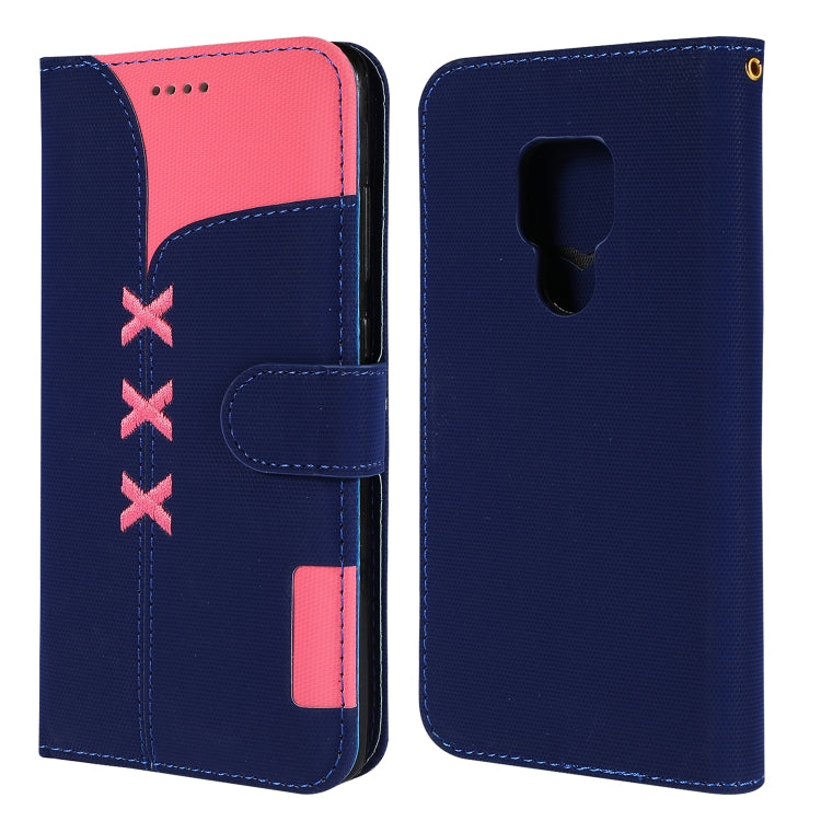 Fabric Stitching Embroidery Horizontal Flip Leather Case With Holder & Card Slots & Wallet for Huawei Mate 20