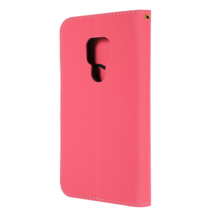 Fabric Stitching Embroidery Horizontal Flip Leather Case With Holder & Card Slots & Wallet for Huawei Mate 20