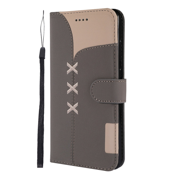 Fabric Stitching Embroidery Horizontal Flip Leather Case With Holder & Card Slots & Wallet for Huawei Mate 20