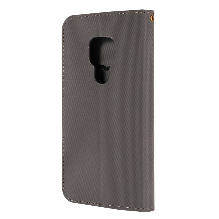 Fabric Stitching Embroidery Horizontal Flip Leather Case With Holder & Card Slots & Wallet for Huawei Mate 20