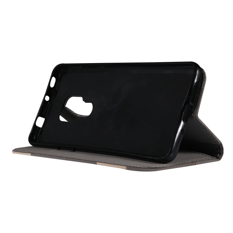 Fabric Stitching Embroidery Horizontal Flip Leather Case With Holder & Card Slots & Wallet for Huawei Mate 20