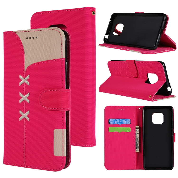 Fabric Stitching Embroidery Horizontal Flip Leather Case With Holder & Card Slots & Wallet for Huawei Mate 20 Pro