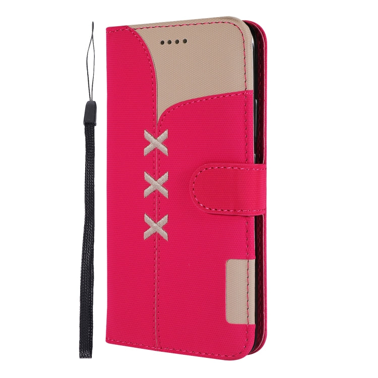 Fabric Stitching Embroidery Horizontal Flip Leather Case With Holder & Card Slots & Wallet for Huawei Mate 20 Pro