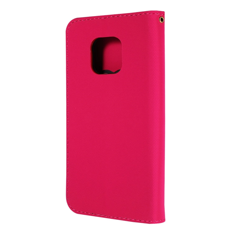 Fabric Stitching Embroidery Horizontal Flip Leather Case With Holder & Card Slots & Wallet for Huawei Mate 20 Pro