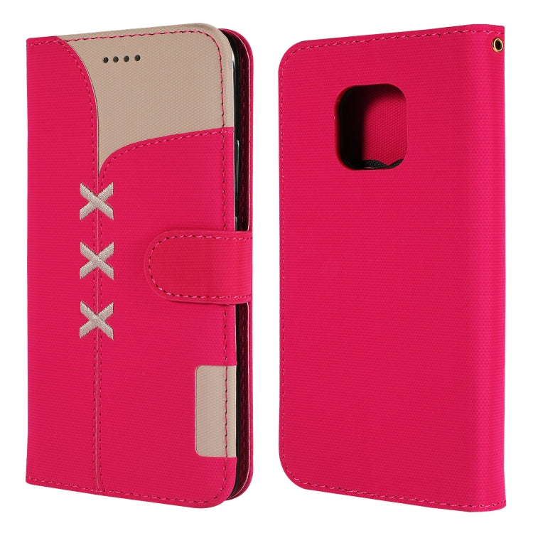 Fabric Stitching Embroidery Horizontal Flip Leather Case With Holder & Card Slots & Wallet for Huawei Mate 20 Pro