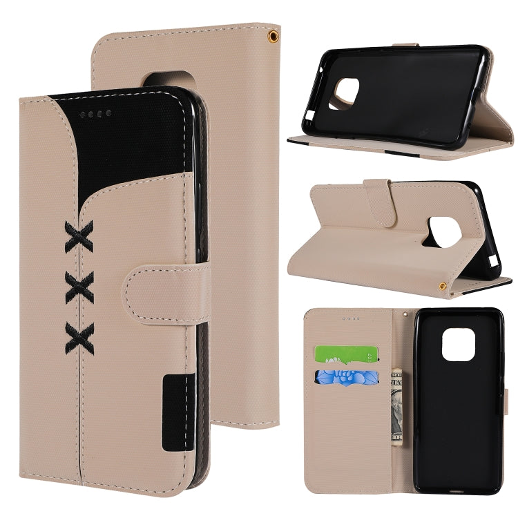 Fabric Stitching Embroidery Horizontal Flip Leather Case With Holder & Card Slots & Wallet for Huawei Mate 20 Pro