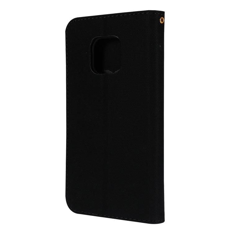 Fabric Stitching Embroidery Horizontal Flip Leather Case With Holder & Card Slots & Wallet for Huawei Mate 20 Pro