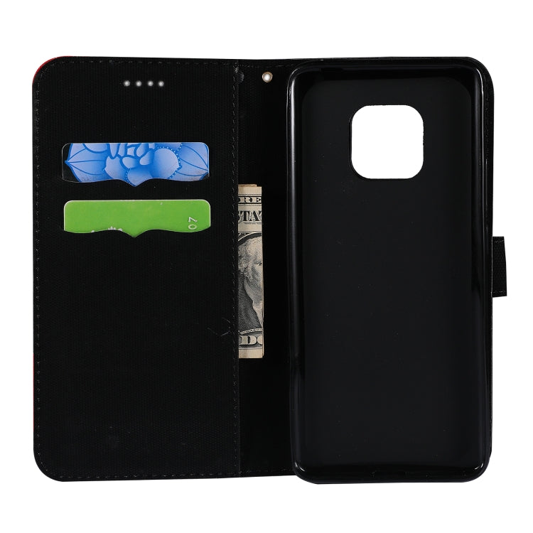 Fabric Stitching Embroidery Horizontal Flip Leather Case With Holder & Card Slots & Wallet for Huawei Mate 20 Pro
