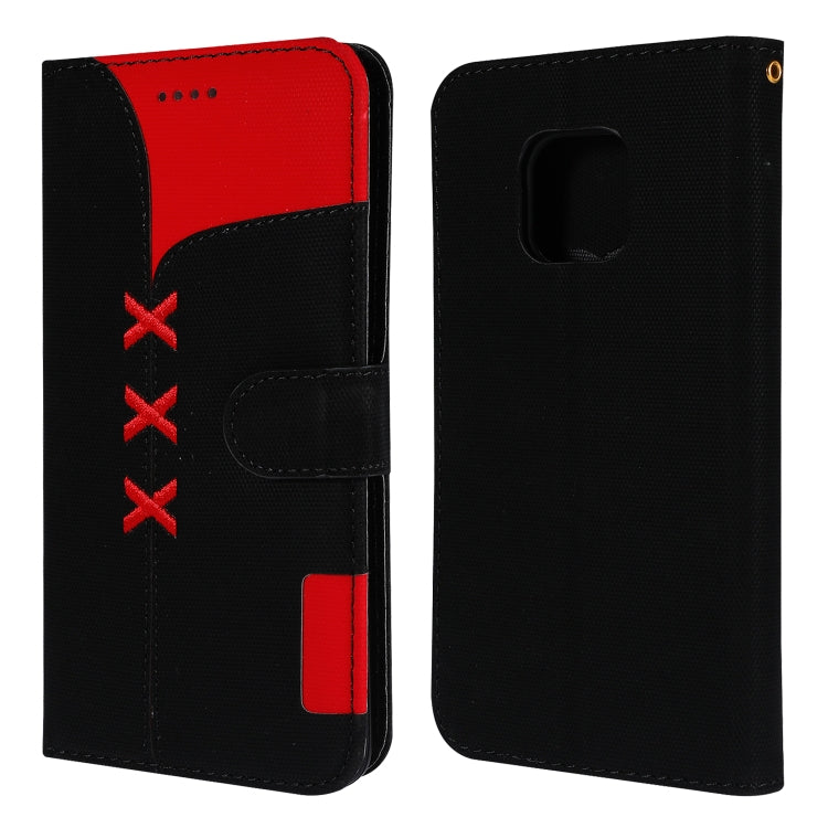 Fabric Stitching Embroidery Horizontal Flip Leather Case With Holder & Card Slots & Wallet for Huawei Mate 20 Pro