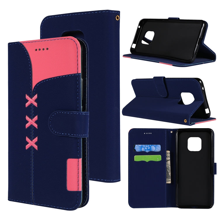 Fabric Stitching Embroidery Horizontal Flip Leather Case With Holder & Card Slots & Wallet for Huawei Mate 20 Pro