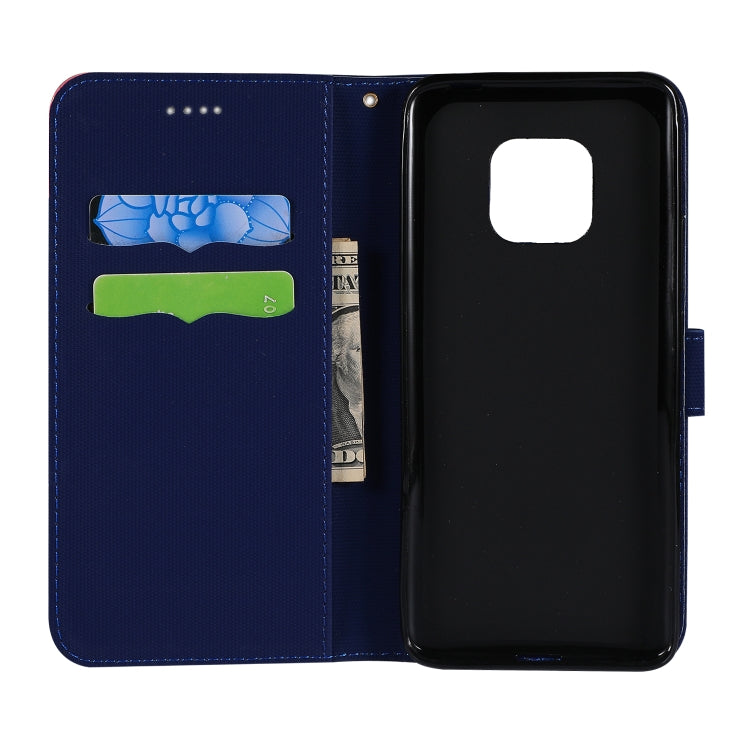 Fabric Stitching Embroidery Horizontal Flip Leather Case With Holder & Card Slots & Wallet for Huawei Mate 20 Pro