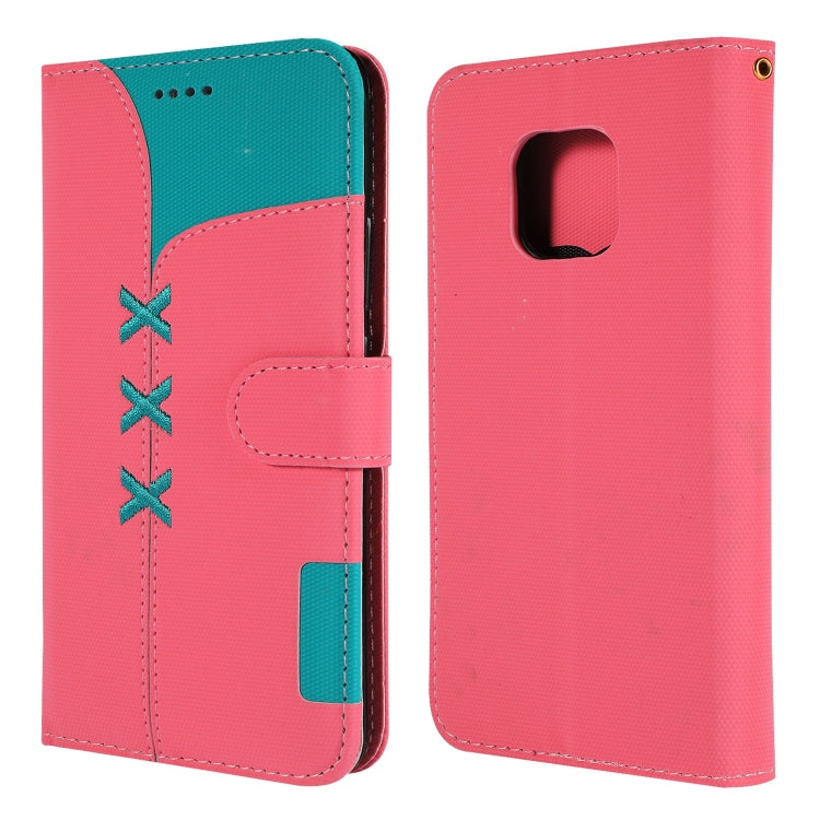 Fabric Stitching Embroidery Horizontal Flip Leather Case With Holder & Card Slots & Wallet for Huawei Mate 20 Pro