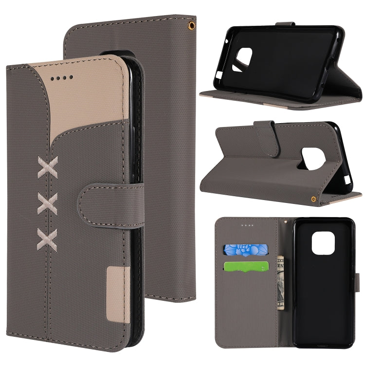 Fabric Stitching Embroidery Horizontal Flip Leather Case With Holder & Card Slots & Wallet for Huawei Mate 20 Pro