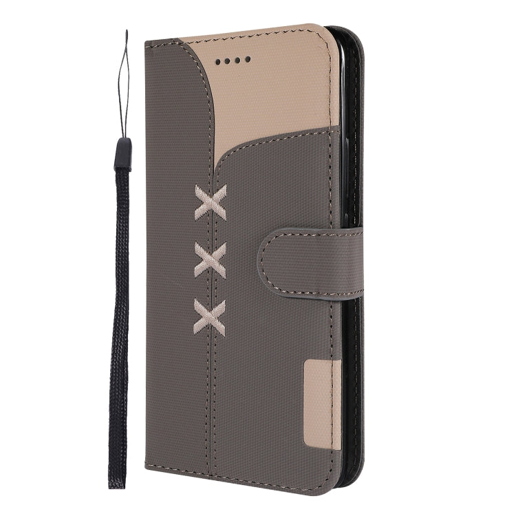 Fabric Stitching Embroidery Horizontal Flip Leather Case With Holder & Card Slots & Wallet for Huawei Mate 20 Pro