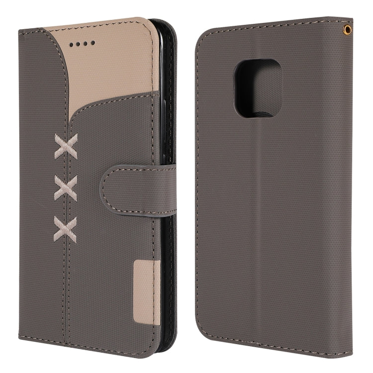 Fabric Stitching Embroidery Horizontal Flip Leather Case With Holder & Card Slots & Wallet for Huawei Mate 20 Pro