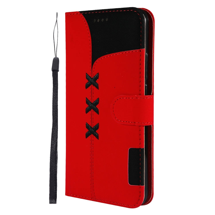Fabric Stitching Embroidery Horizontal Flip Leather Case With Holder & Card Slots & Wallet for Huawei Mate 20 Lite / Maimang 7