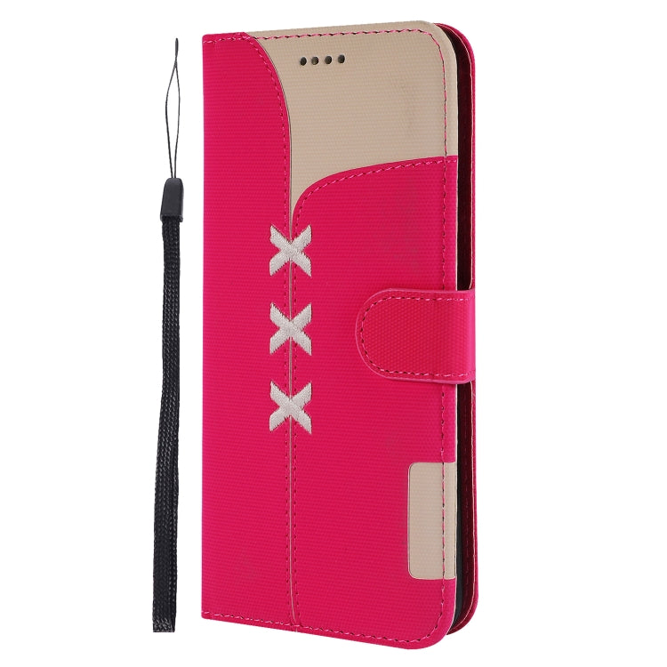 Fabric Stitching Embroidery Horizontal Flip Leather Case With Holder & Card Slots & Wallet for Huawei Mate 20 Lite / Maimang 7