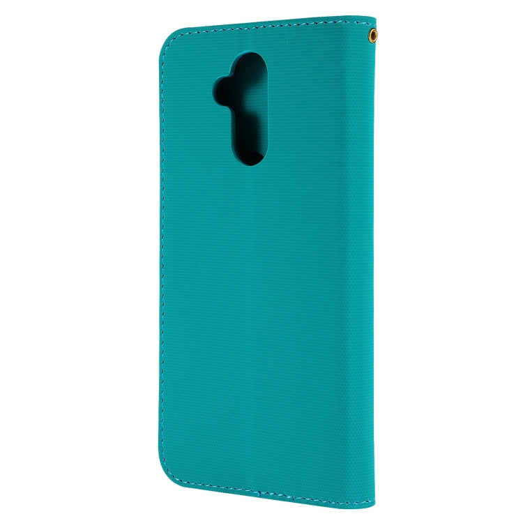 Fabric Stitching Embroidery Horizontal Flip Leather Case With Holder & Card Slots & Wallet for Huawei Mate 20 Lite / Maimang 7