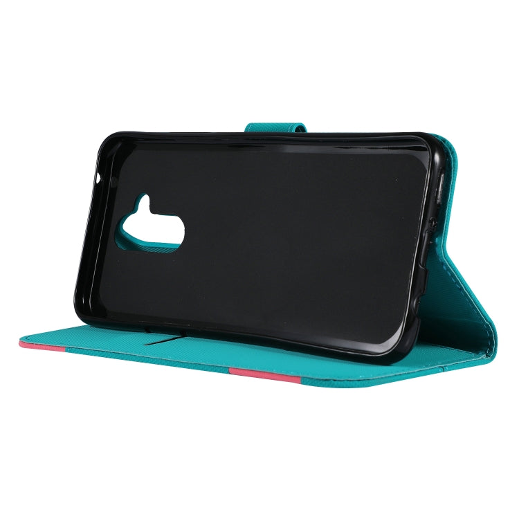 Fabric Stitching Embroidery Horizontal Flip Leather Case With Holder & Card Slots & Wallet for Huawei Mate 20 Lite / Maimang 7