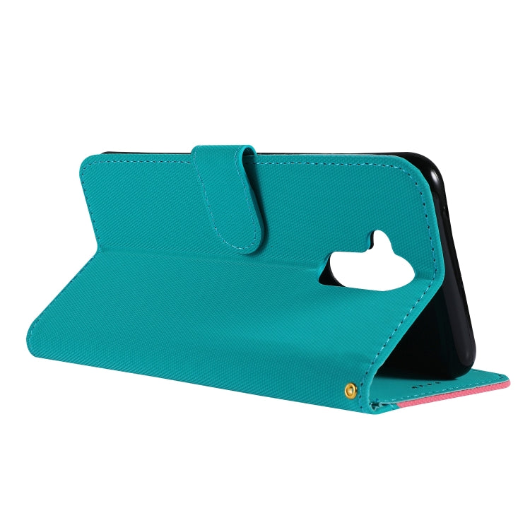 Fabric Stitching Embroidery Horizontal Flip Leather Case With Holder & Card Slots & Wallet for Huawei Mate 20 Lite / Maimang 7