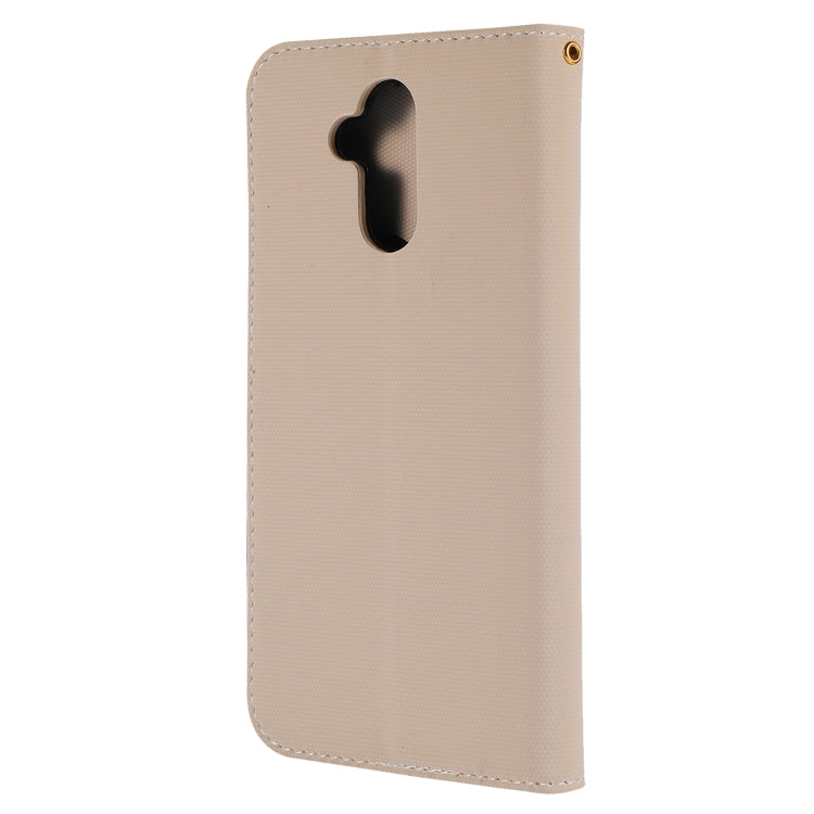 Fabric Stitching Embroidery Horizontal Flip Leather Case With Holder & Card Slots & Wallet for Huawei Mate 20 Lite / Maimang 7
