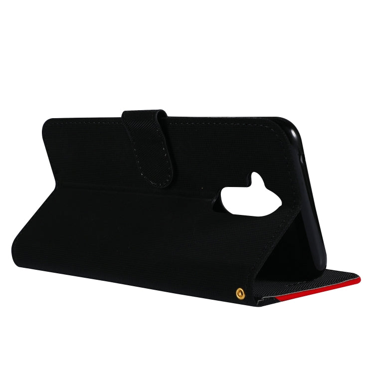 Fabric Stitching Embroidery Horizontal Flip Leather Case With Holder & Card Slots & Wallet for Huawei Mate 20 Lite / Maimang 7