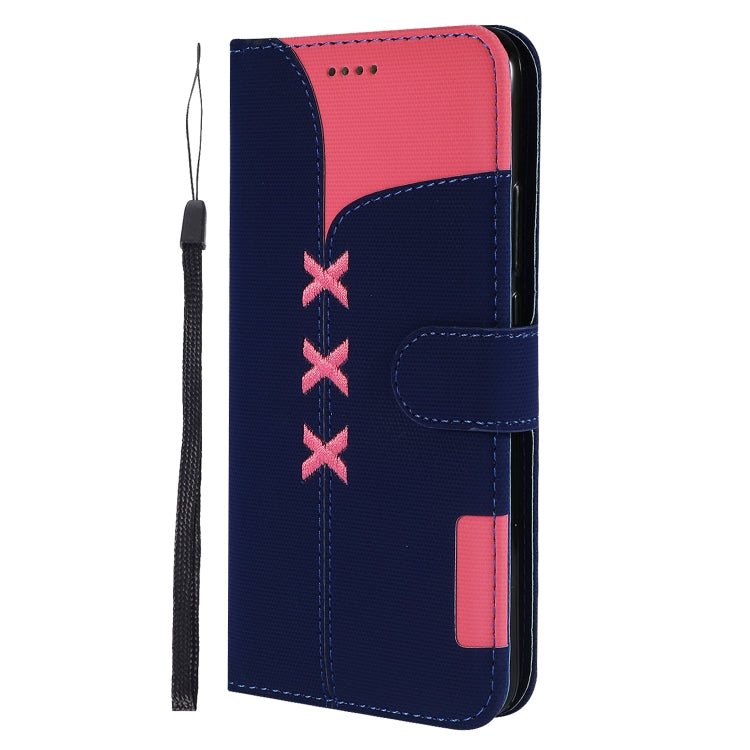 Fabric Stitching Embroidery Horizontal Flip Leather Case With Holder & Card Slots & Wallet for Huawei Mate 20 Lite / Maimang 7