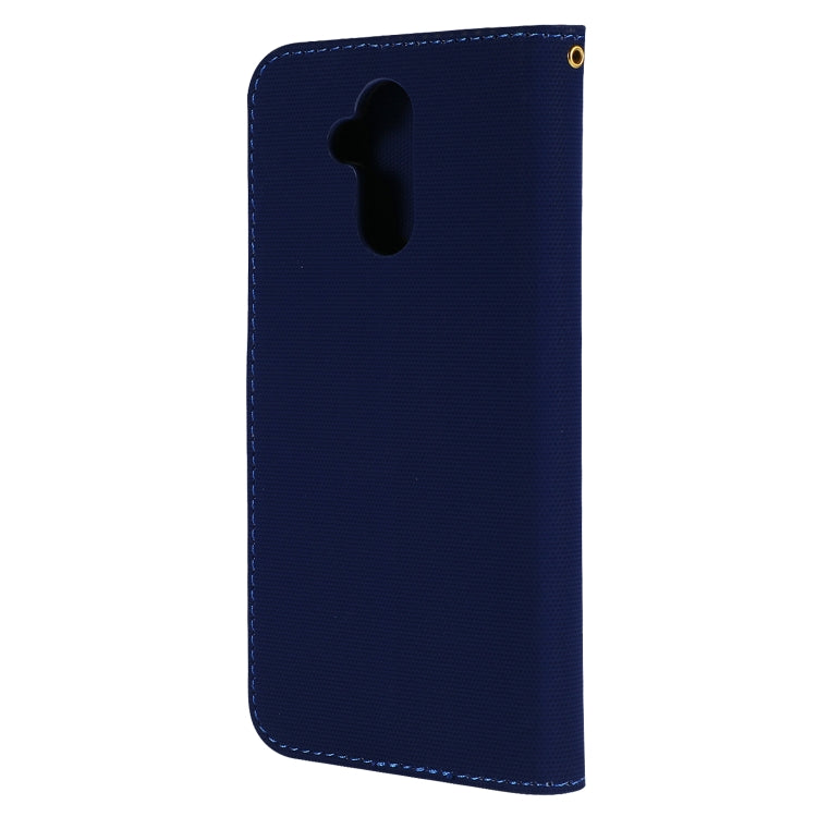 Fabric Stitching Embroidery Horizontal Flip Leather Case With Holder & Card Slots & Wallet for Huawei Mate 20 Lite / Maimang 7