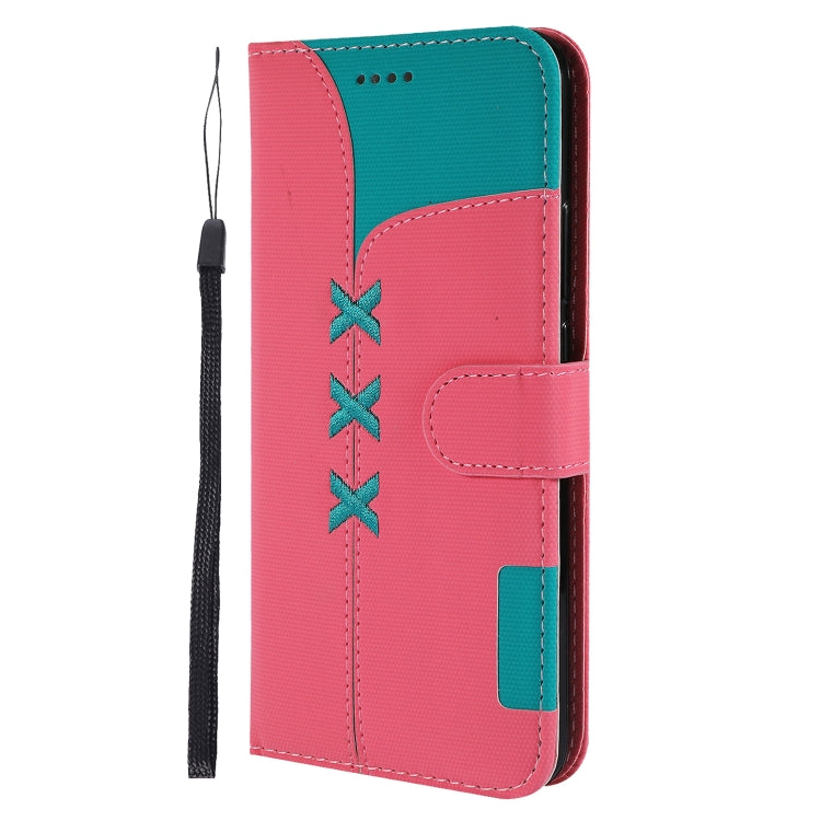 Fabric Stitching Embroidery Horizontal Flip Leather Case With Holder & Card Slots & Wallet for Huawei Mate 20 Lite / Maimang 7