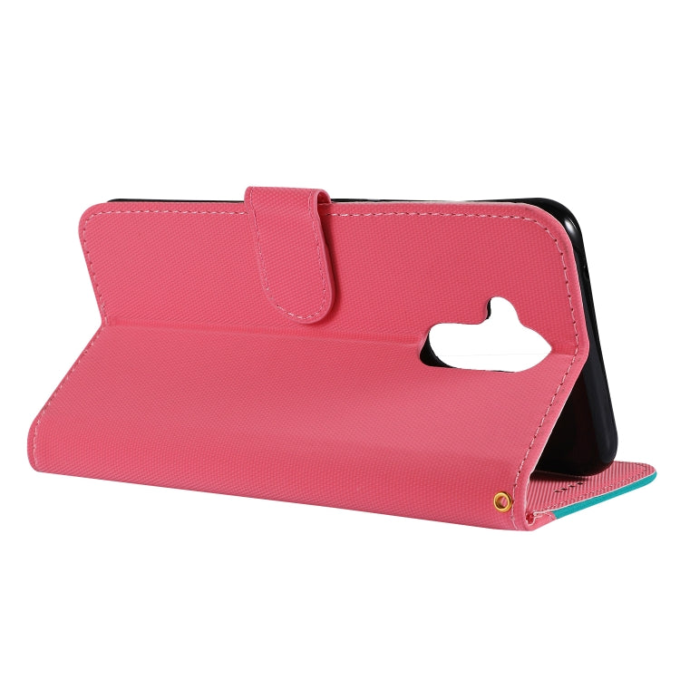 Fabric Stitching Embroidery Horizontal Flip Leather Case With Holder & Card Slots & Wallet for Huawei Mate 20 Lite / Maimang 7